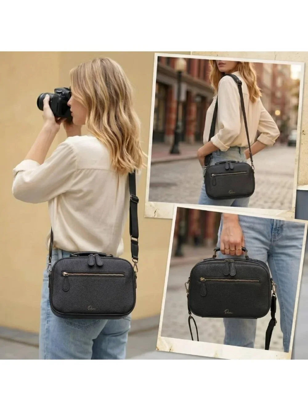 Waterproof Crossbody Camera Sling Bag, Shockproof Case for DSLR/SLR/Mirrorless